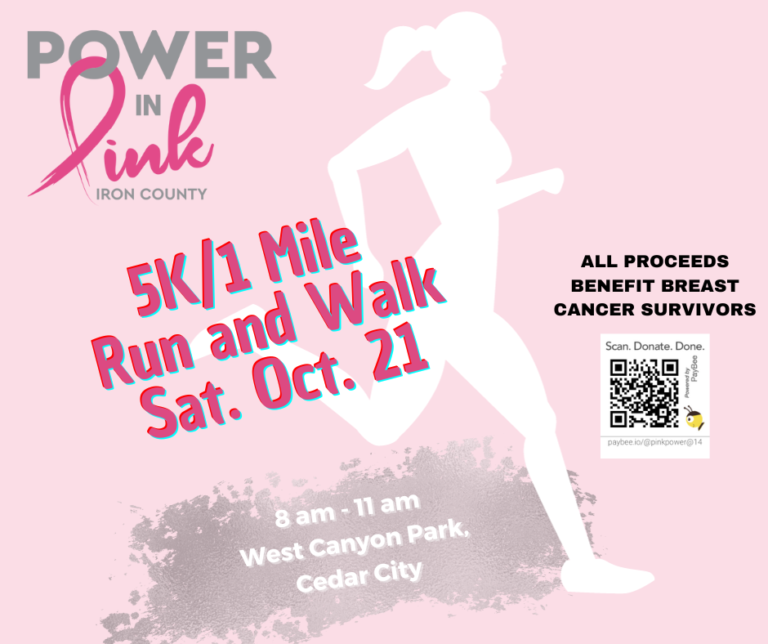Power in Pink 5k/1mile Run and Walk Sat oct.21